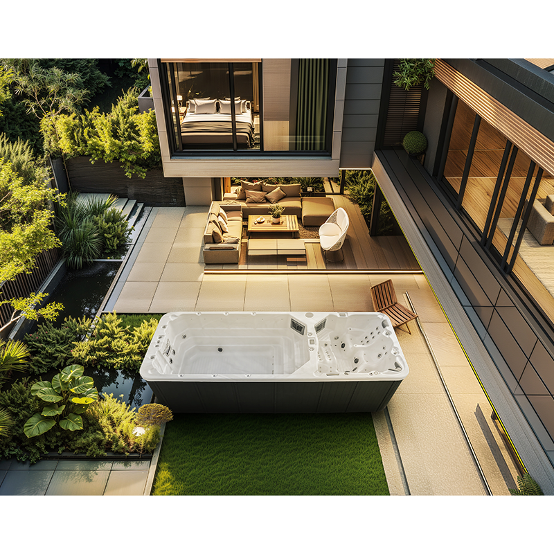 outdoor garden hot tub