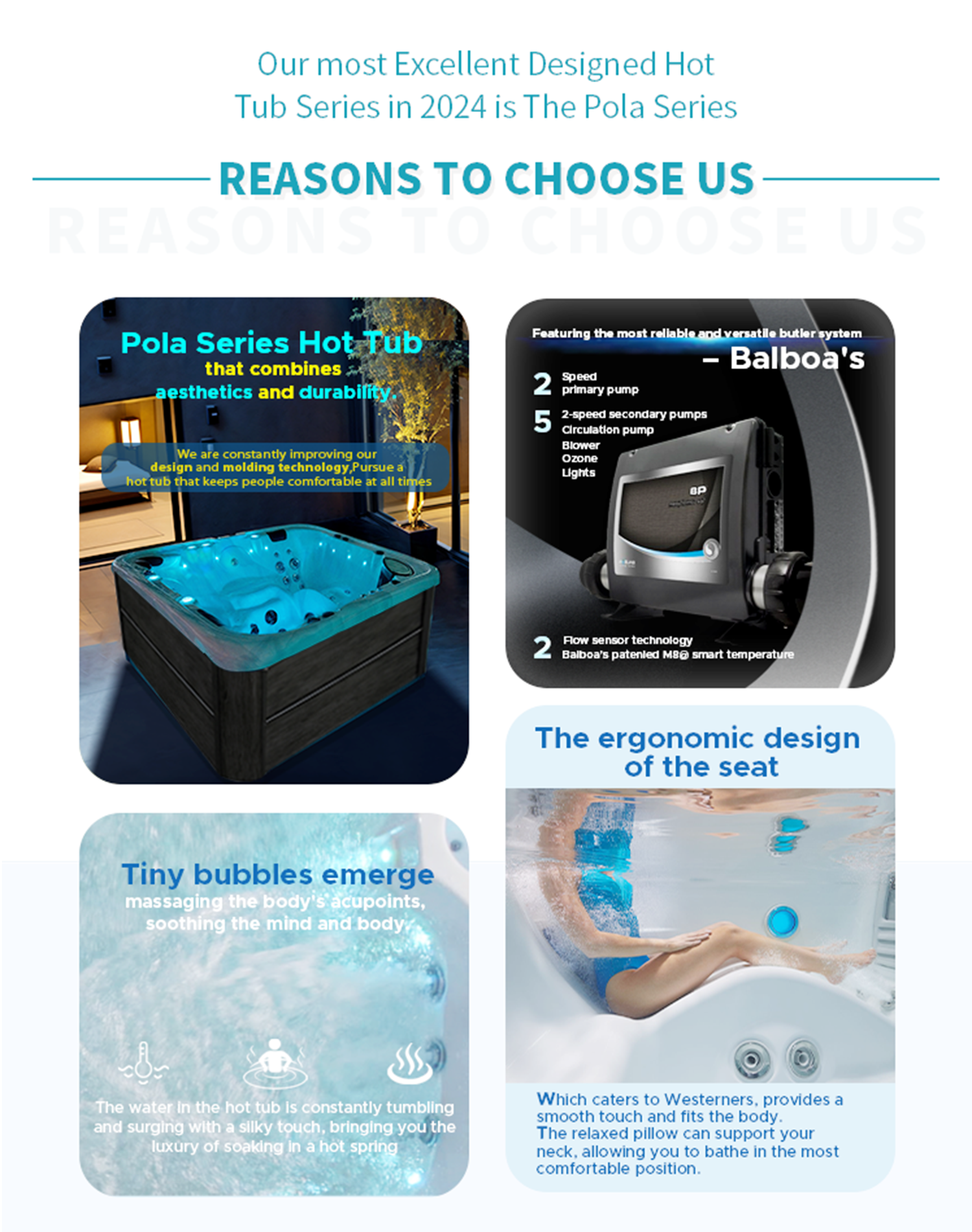 luxurious 6 person hottub