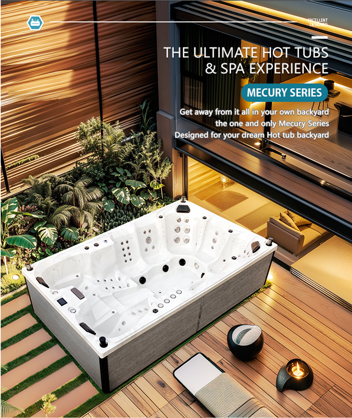 outdoor spa tub