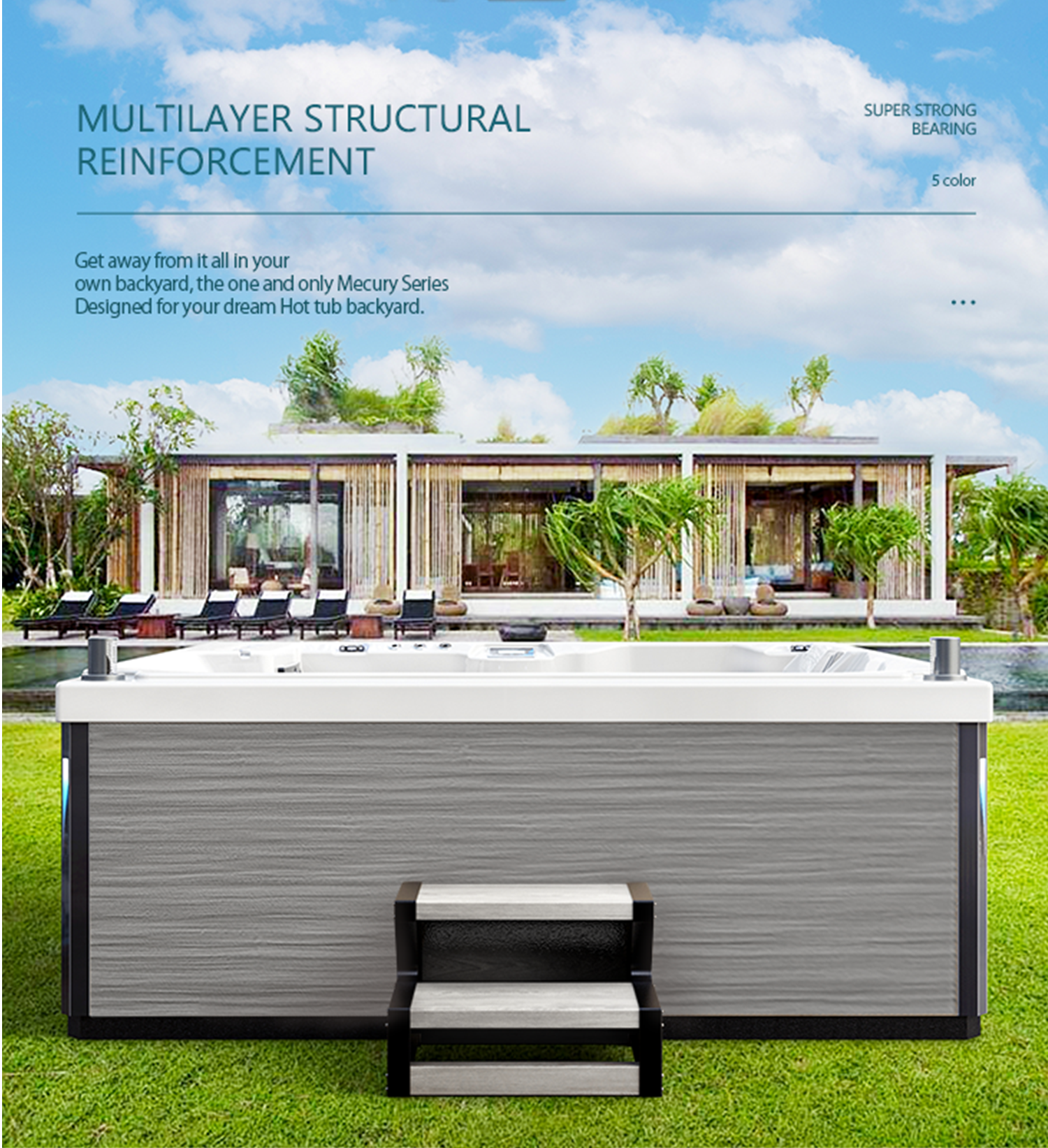 outdoor hot bathtub
