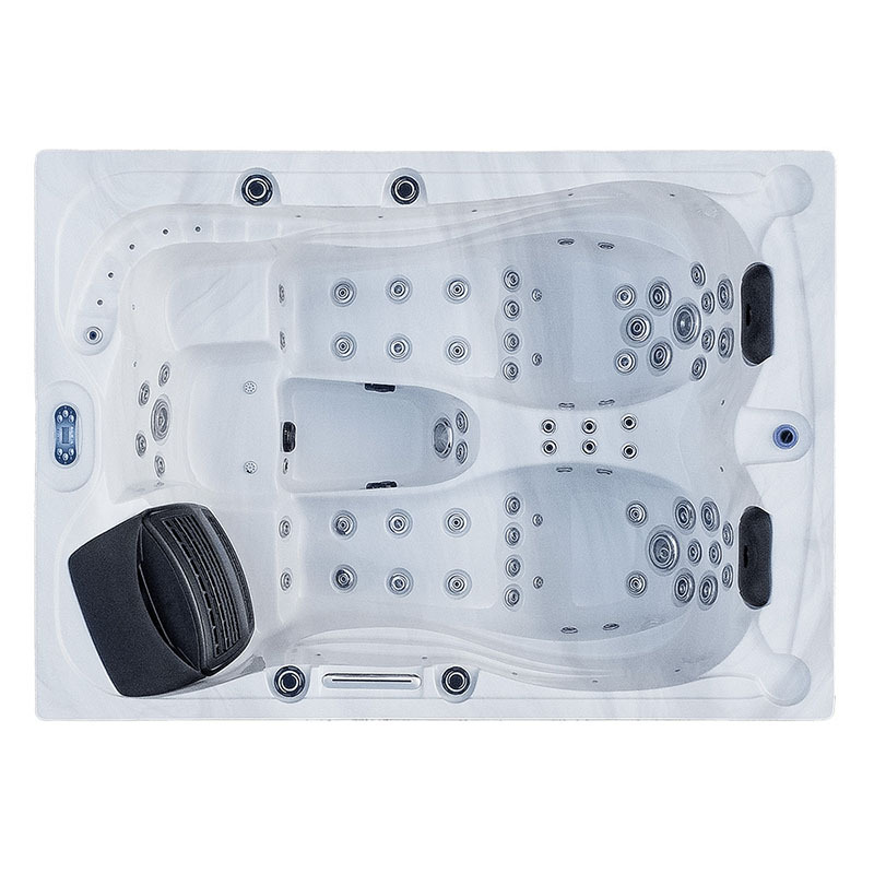 Lyxig 3-personers bubbelpool 68 massagestrålar utomhus bubbelpool spa