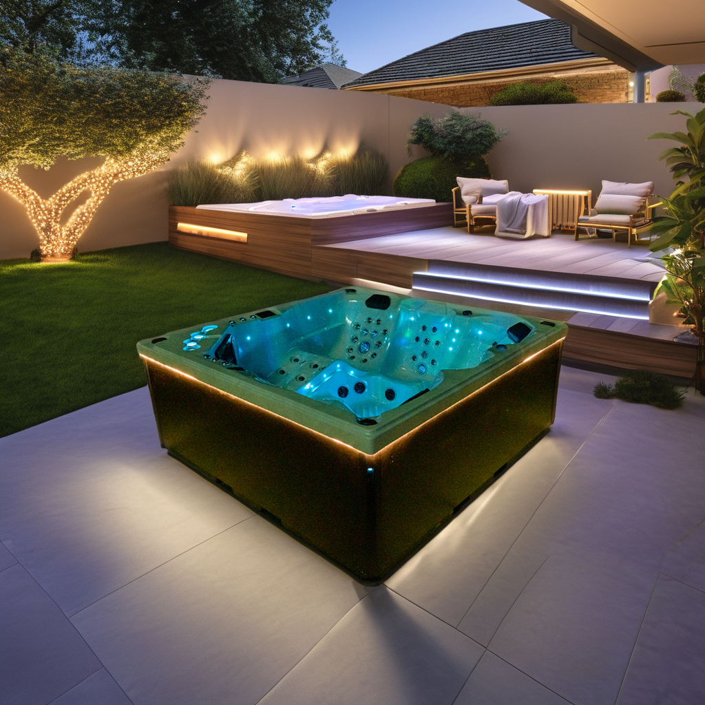 outdoor whirlpool hot tub