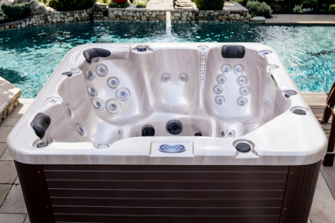 Czy zewnętrzne jacuzzi można transportować na boku?