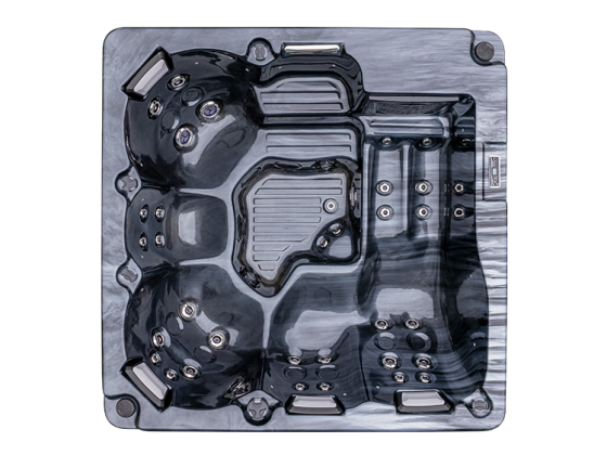 Vasca idromassaggio portatile per 6 persone con massaggio all'aperto