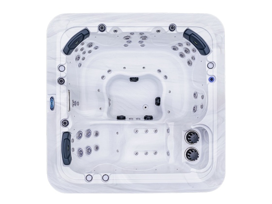 Baignoire balnéo six places hors sol