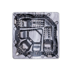 Гидромассажная ванна на 5 человек с гидромассажными форсунками и подсветкой с изменяющимся цветом.