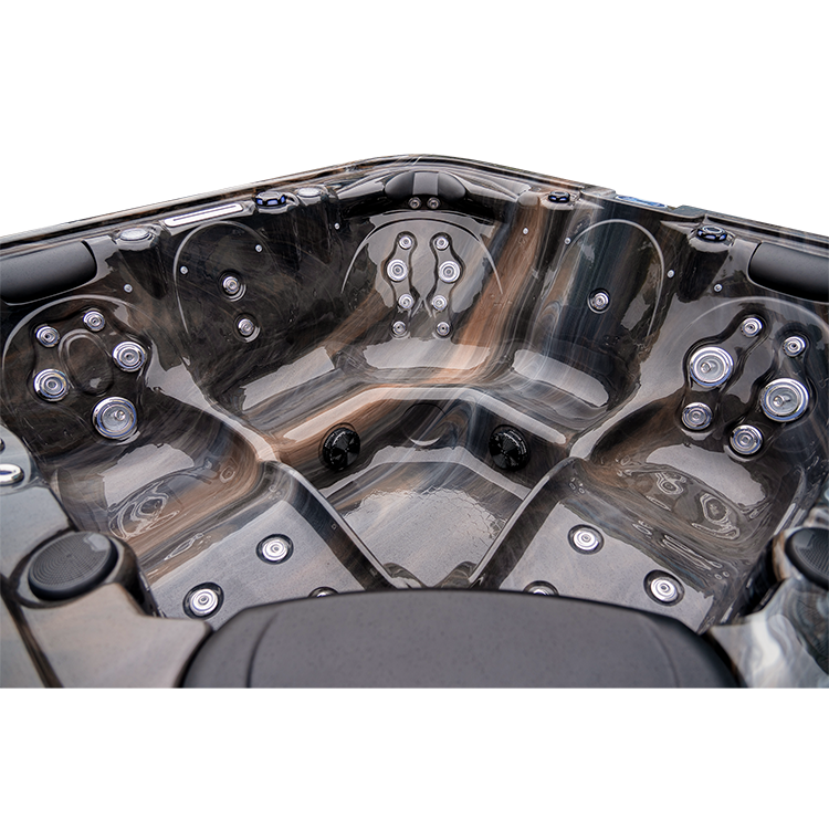 Venkovní vířivka s vyhřívanou vířivkou a nastavitelnými tryskami