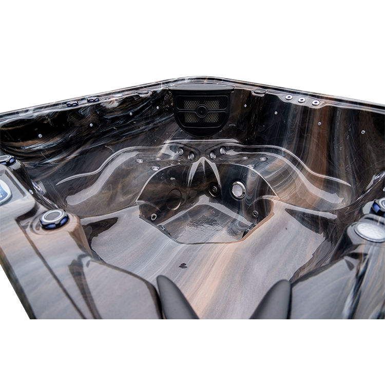 Venkovní vířivka s vyhřívanou vířivkou a nastavitelnými tryskami