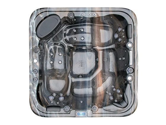 Venkovní vířivka s vyhřívanou vířivkou a nastavitelnými tryskami