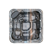 Venkovní vířivka s vyhřívanou vířivkou a nastavitelnými tryskami