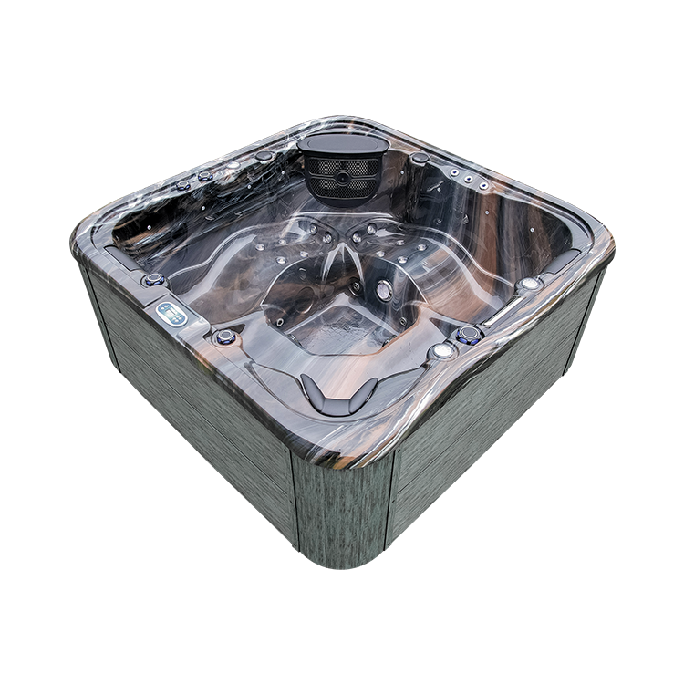 Venkovní vířivka s vyhřívanou vířivkou a nastavitelnými tryskami