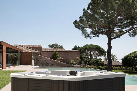 What happens if soap gets into an outdoor spa hot tub?