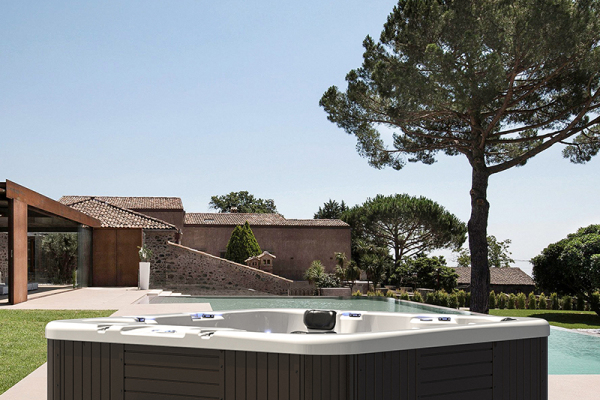 What happens if soap gets into an outdoor spa hot tub?