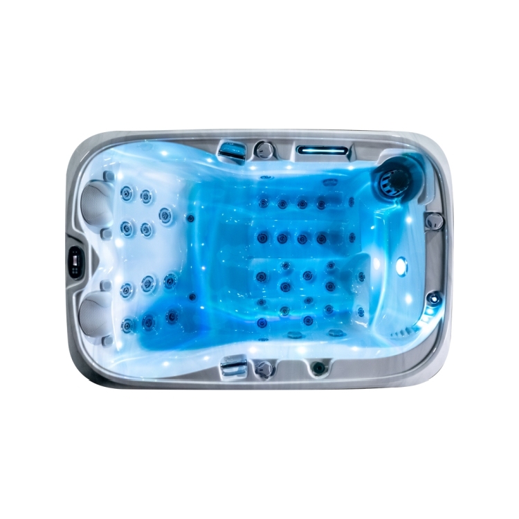 2 Person Hot Tub Spa with Double Lounger Outdoor Whirlpool