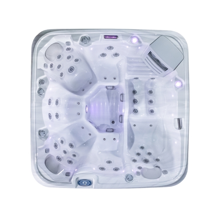 6 Person Outdoor Spa 1 Lounger 5 Seats Hot Tub Whirlpool