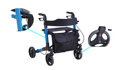 rollator walker with seat