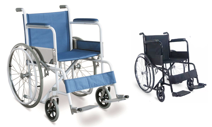 Light Wheelchair Steel Portable Foldable