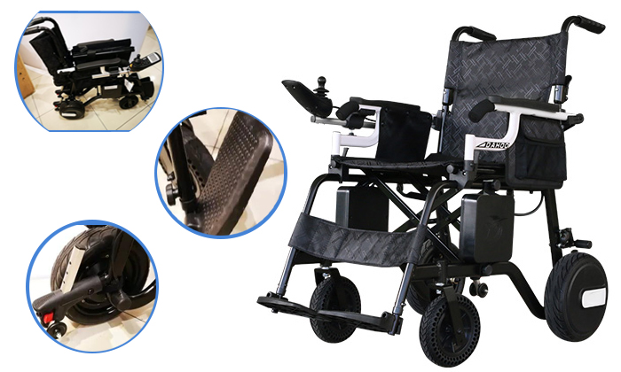 Aluminum Folding Electric Wheelchair For The Disabled
