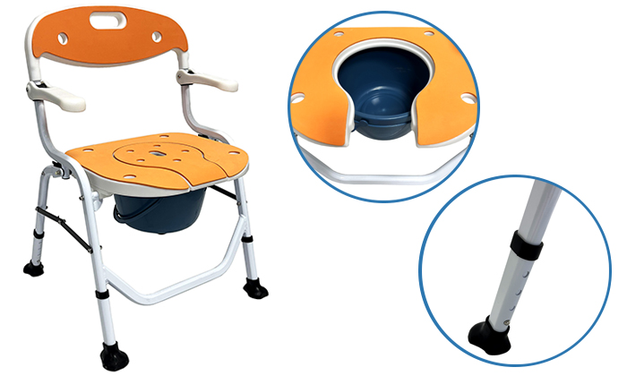 foldable commode chair