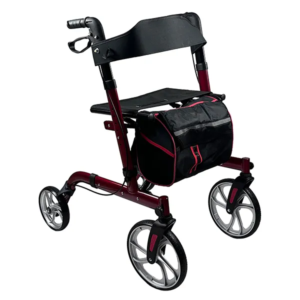 four wheeled rollator walker