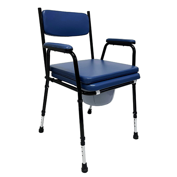 Adjustable Commode Chair With Arms And Back