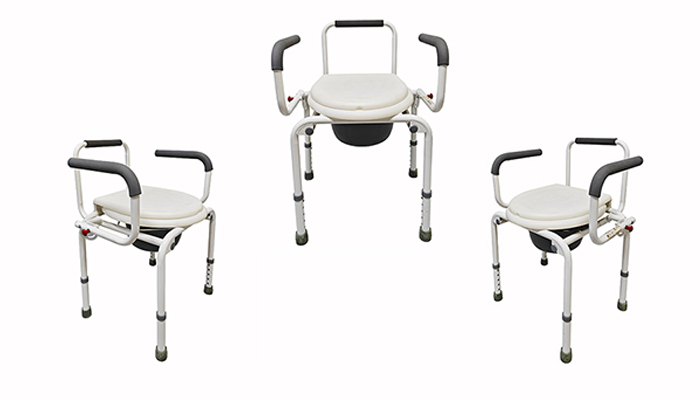 Product-Wide Bedside Potty Chair Para sa Matanda Toilet Commode Chair