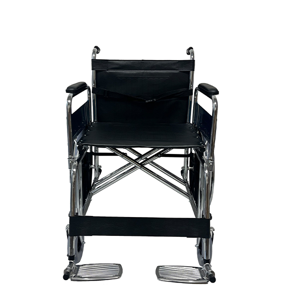 Extra Wide Steel Wheelchair para sa Matatabang Tao