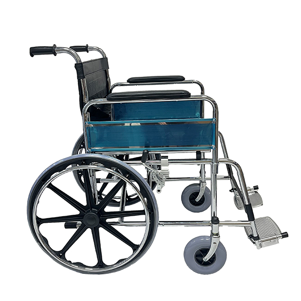 Extra Wide Steel Wheelchair para sa Matatabang Tao