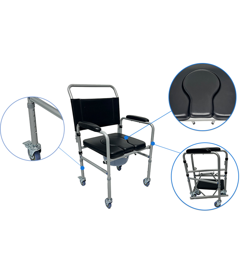 portable folding toilet wheelchair