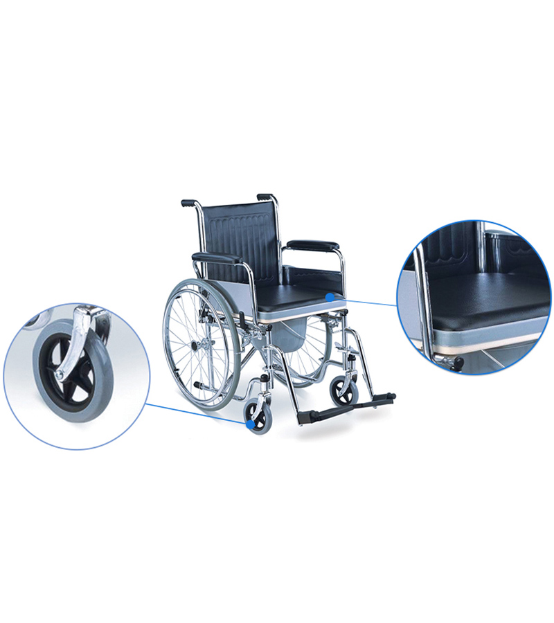 Foldable Commode Wheelchair