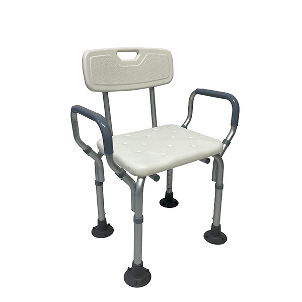 Prenosni visoko nastavljiv kopalniški stol za starejše