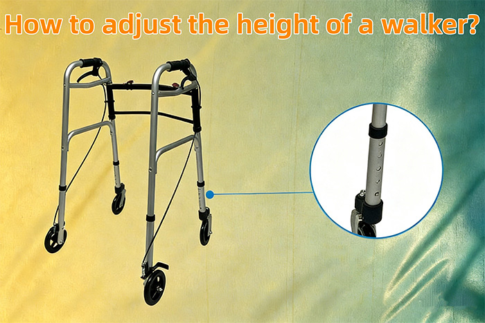 How to adjust the height of a walker?
