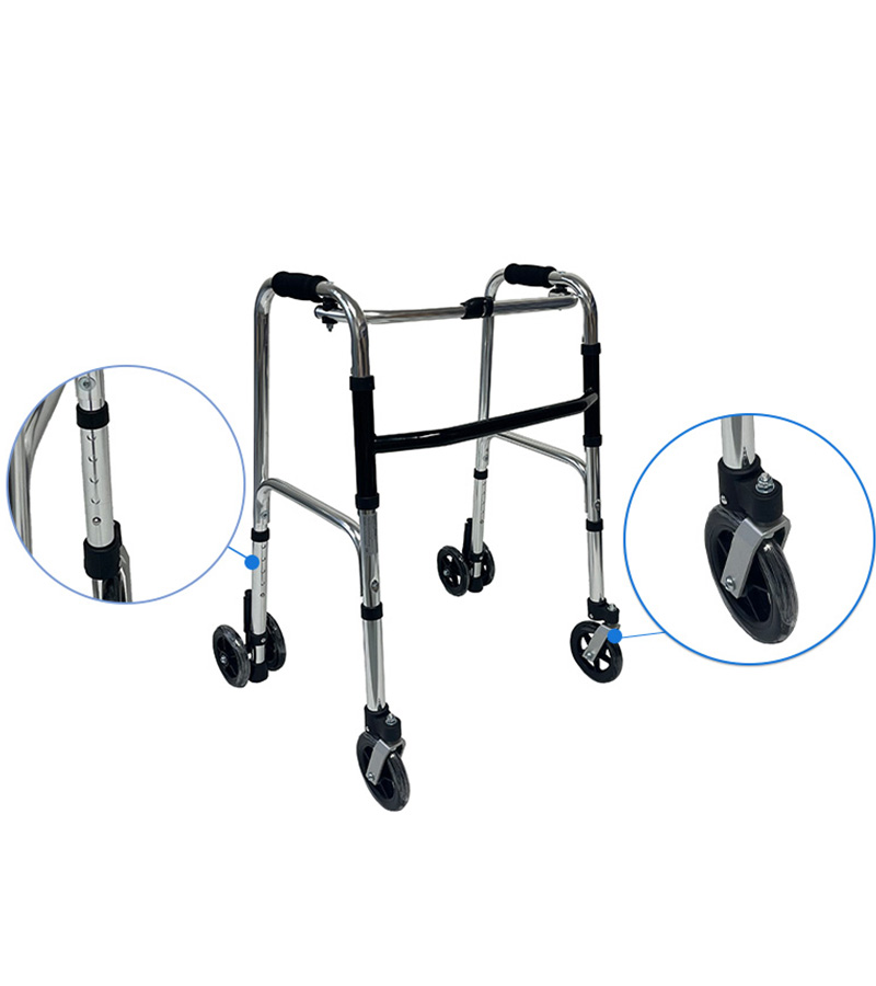 Foldable Mobility Frame Rollator Walker With Wheels