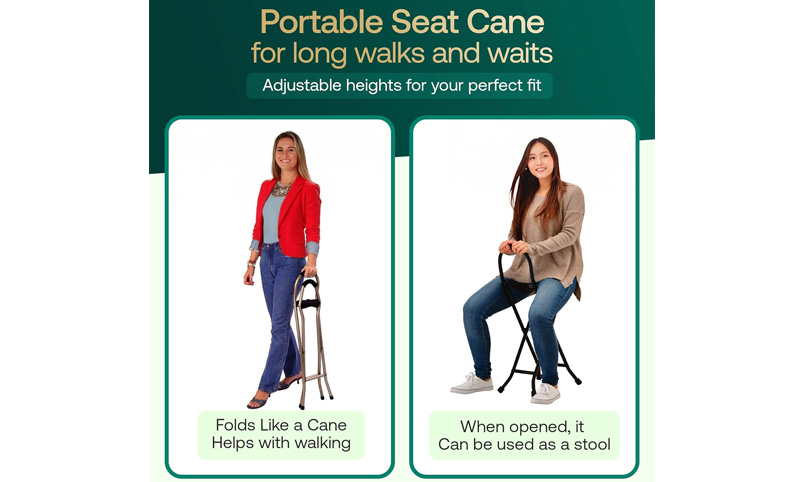 Folding Four-Legged Cane Seat