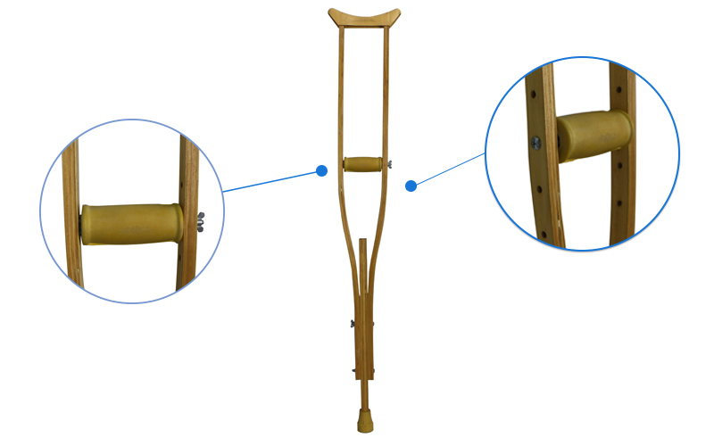 Wooden underarm cane