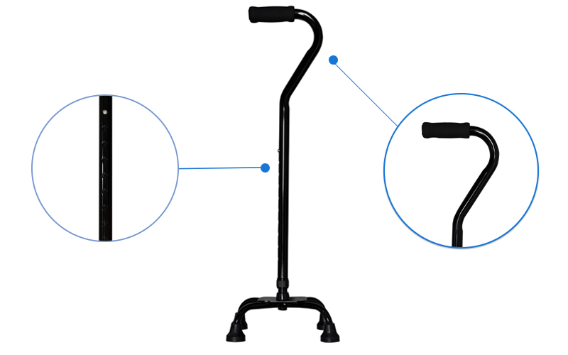 cane with a four-legged base