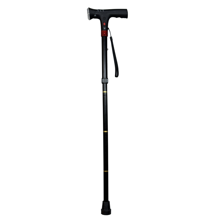 Foldable T handle cane with built in light Foldable T handle cane with built in light