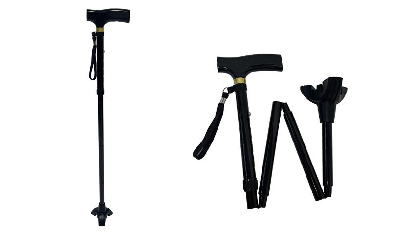 foldable aluminum walking cane