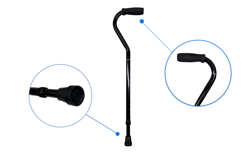 Aluminum question mark cane