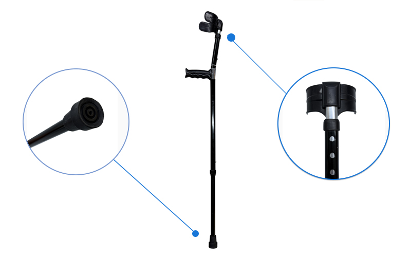 adjustable arm crutch