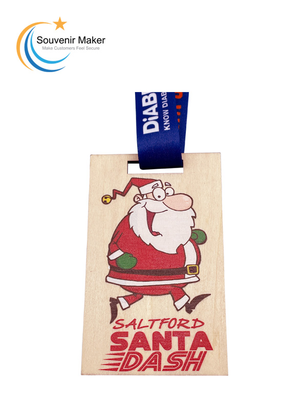 Christmas Wooden Medal