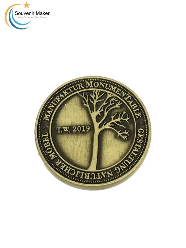 Customized Challenge Coin in Antique Brass Finish