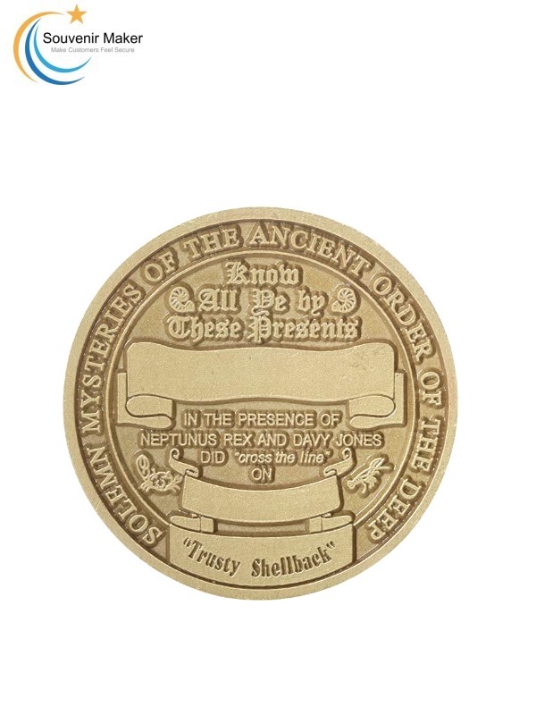 Çift Taraflı Mat Altın Challenge Coin