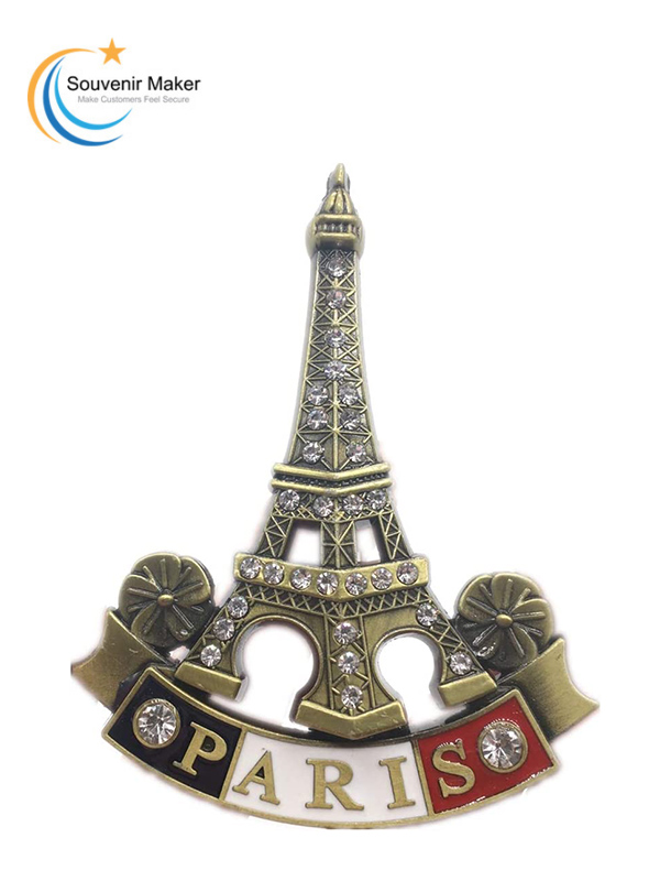 Magnet Peti Sejuk Menara Eiffel Dengan Berlian
