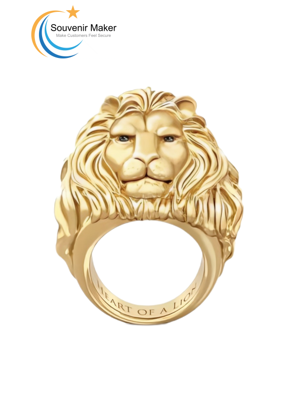 Champion gyűrű 3D erős oroszlánnal
