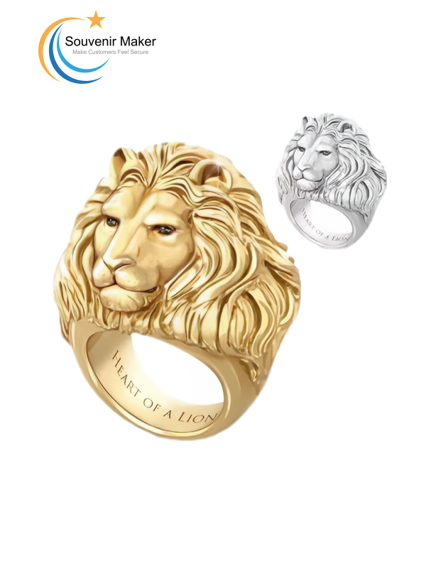 Prsten šampiona S 3D Silným lvem