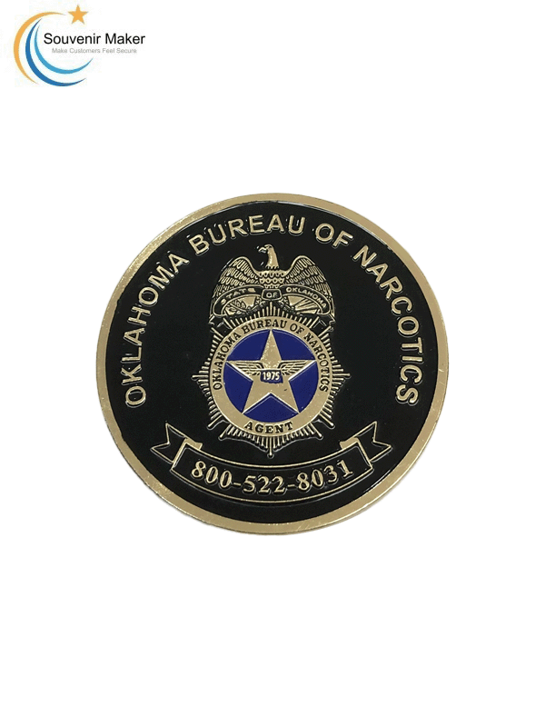 Challenge Coin in Bright Gold and Soft Enamel