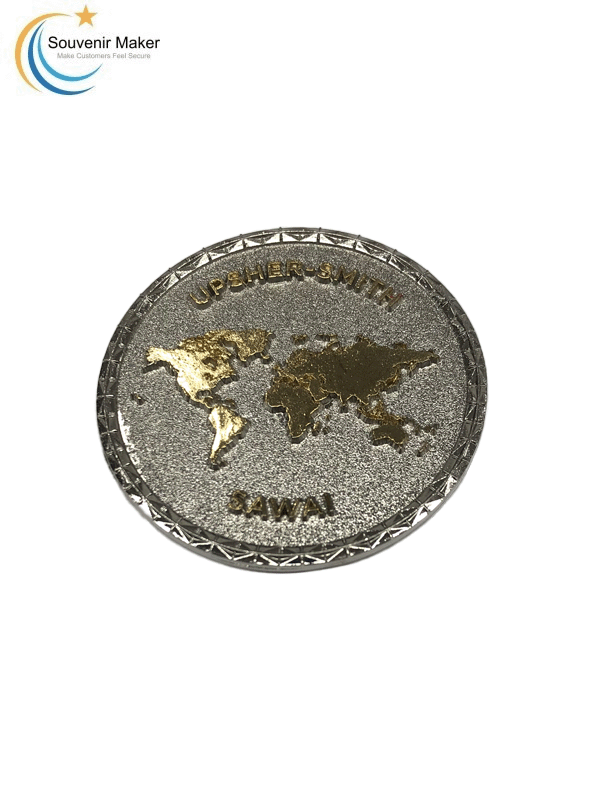 Zweifarbig plattierte Münze mit strukturierter Oberfläche