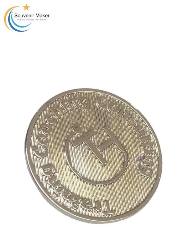 Изготовленная на заказ монета Испытание с блестящим серебряным покрытием