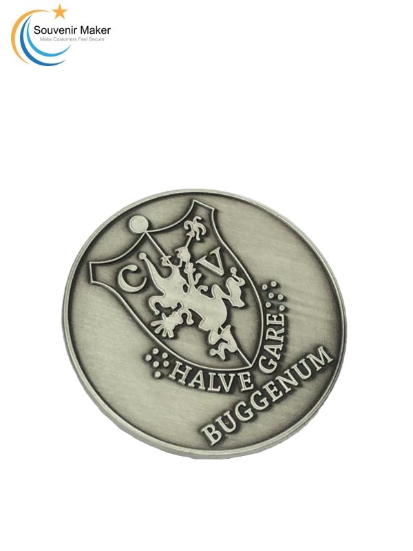 Custom Challenge Coin in Antique Silver Finish